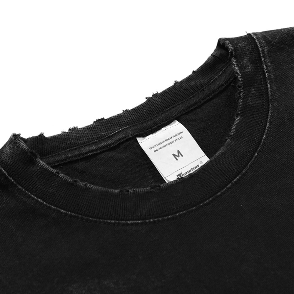 LUFEI Retro Distressed-T