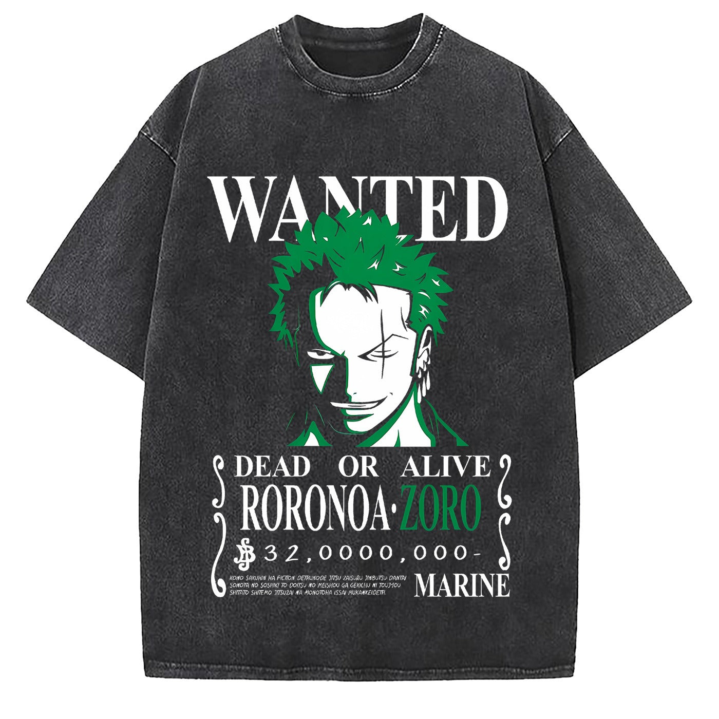 One Piece Luffy Wash - Camiseta de algodón grande y suelta