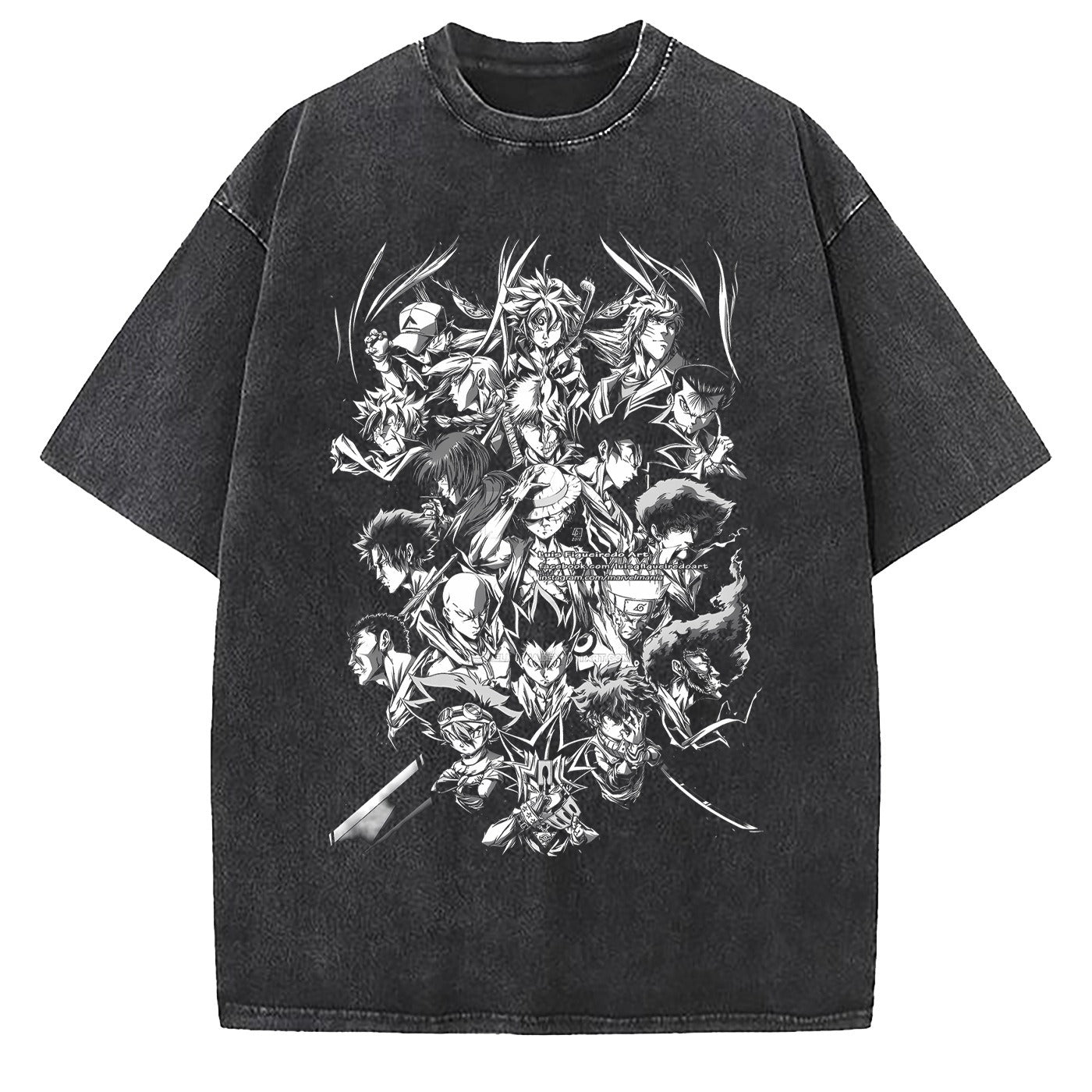One Piece Luffy Wash - Camiseta de algodón grande y suelta