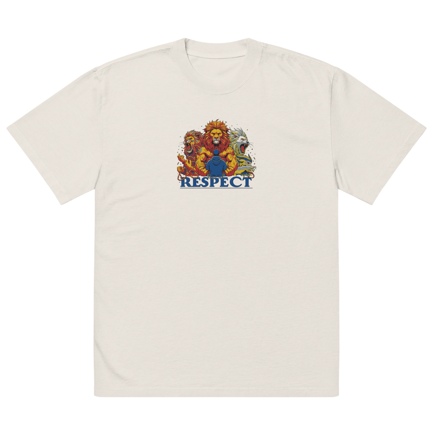 Respeto camiseta descolorida de gran tamaño