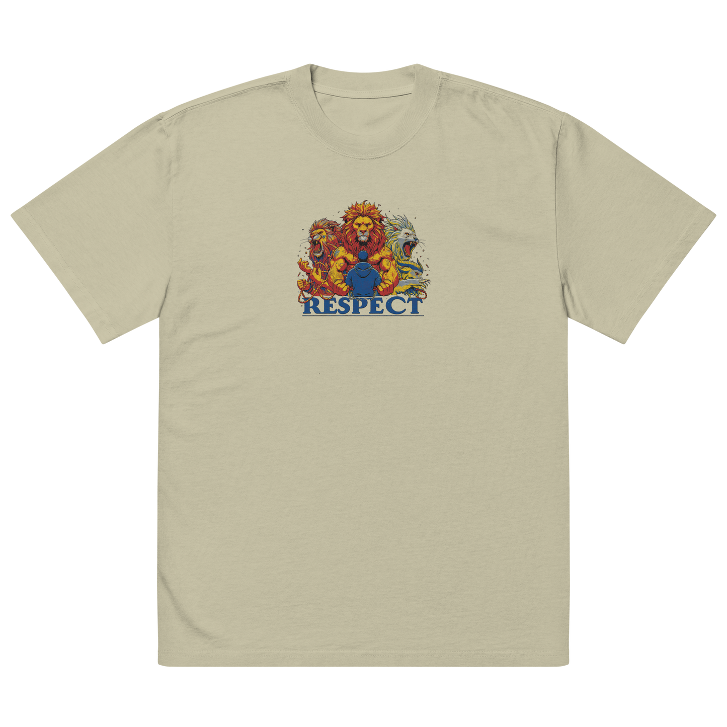 Respeto camiseta descolorida de gran tamaño