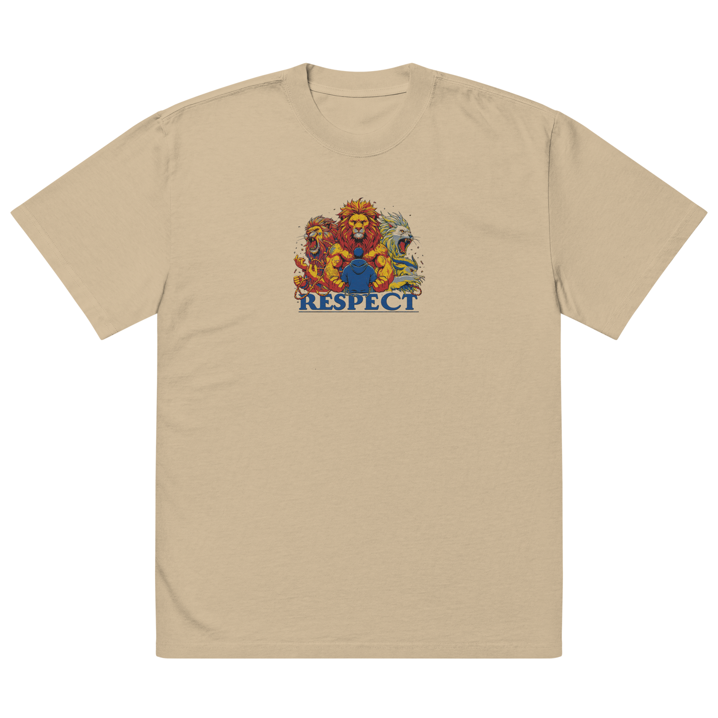 Respeto camiseta descolorida de gran tamaño