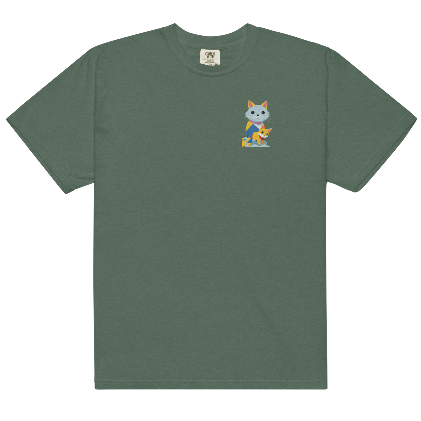 Geometric Cats Heavyweight T