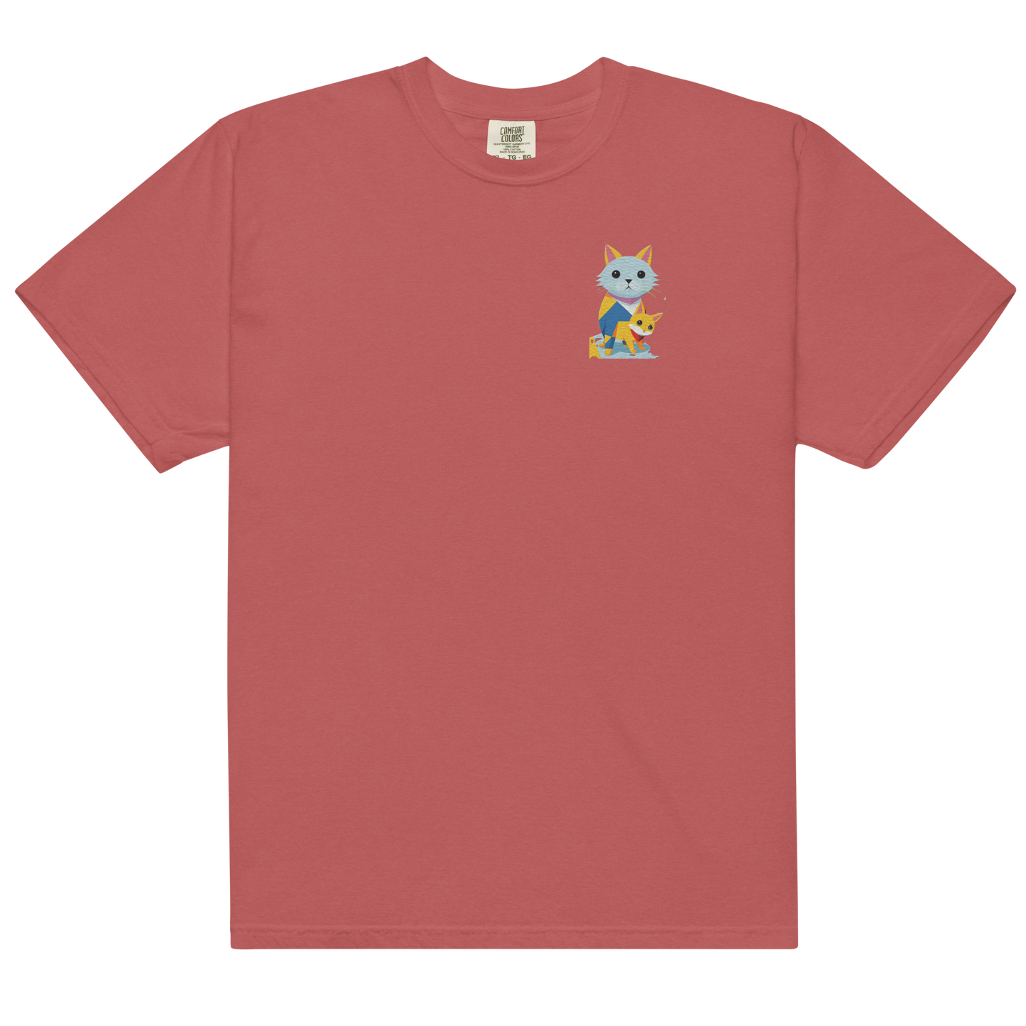 Geometric Cats Heavyweight T