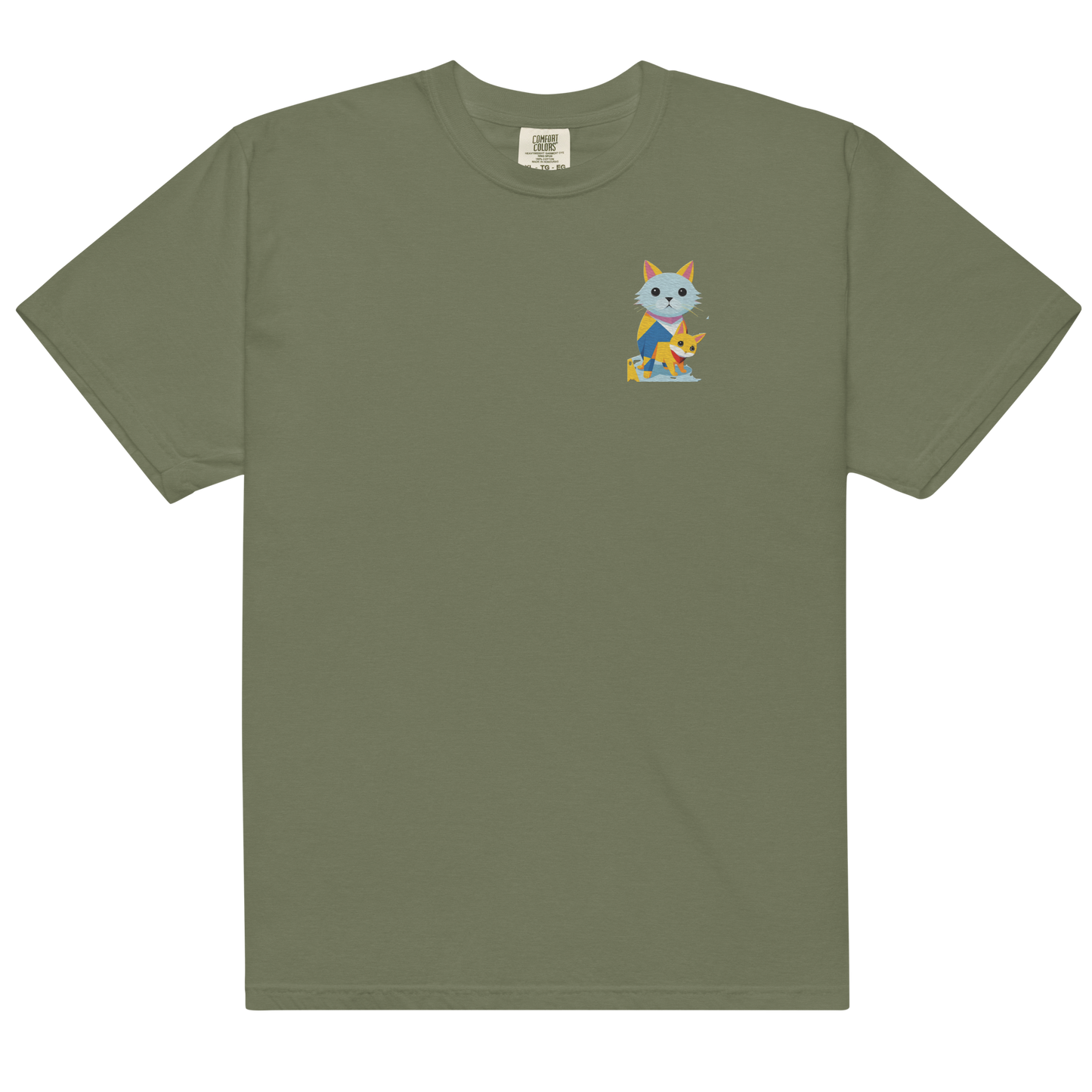 Geometric Cats Heavyweight T