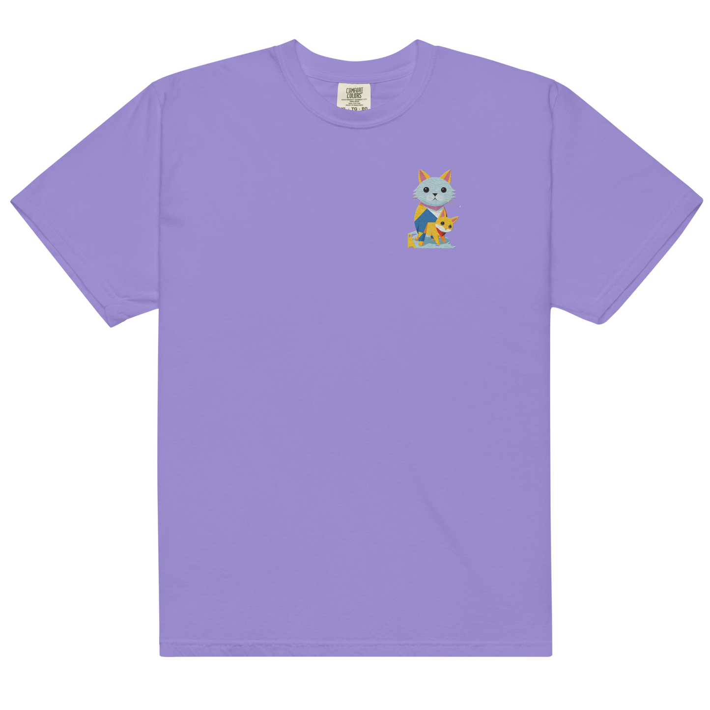 Geometric Cats Heavyweight T