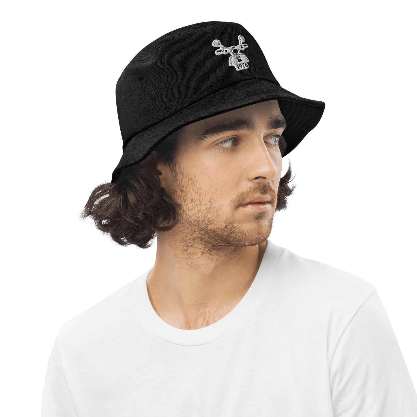 1976 Denim Bucket Hat - SleekyStyleproduct_typeSleekyStyleLight DenimProduct mockup