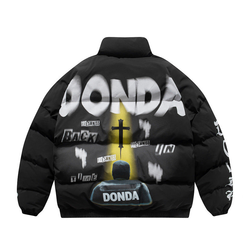 Graffiti Spray Paint Winter Jacket