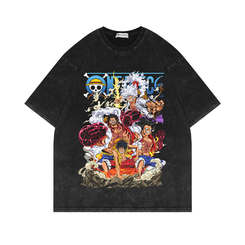 Camiseta de manga corta del rey pirata Luffy