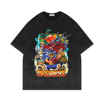 Camiseta de manga corta del rey pirata Luffy