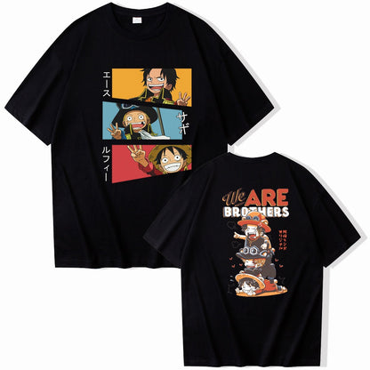 Sabo, Luffy and Ace. One Piece Short sleeved