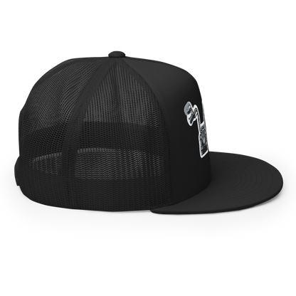 Gorra de camionero con diseño de motos