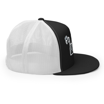 Gorra de camionero con diseño de motos