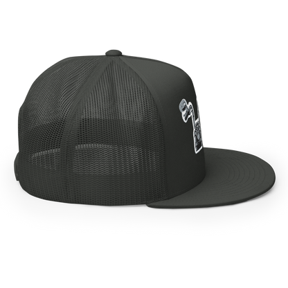 Gorra de camionero con diseño de motos