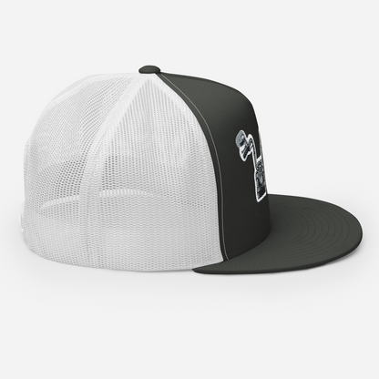 Gorra de camionero con diseño de motos