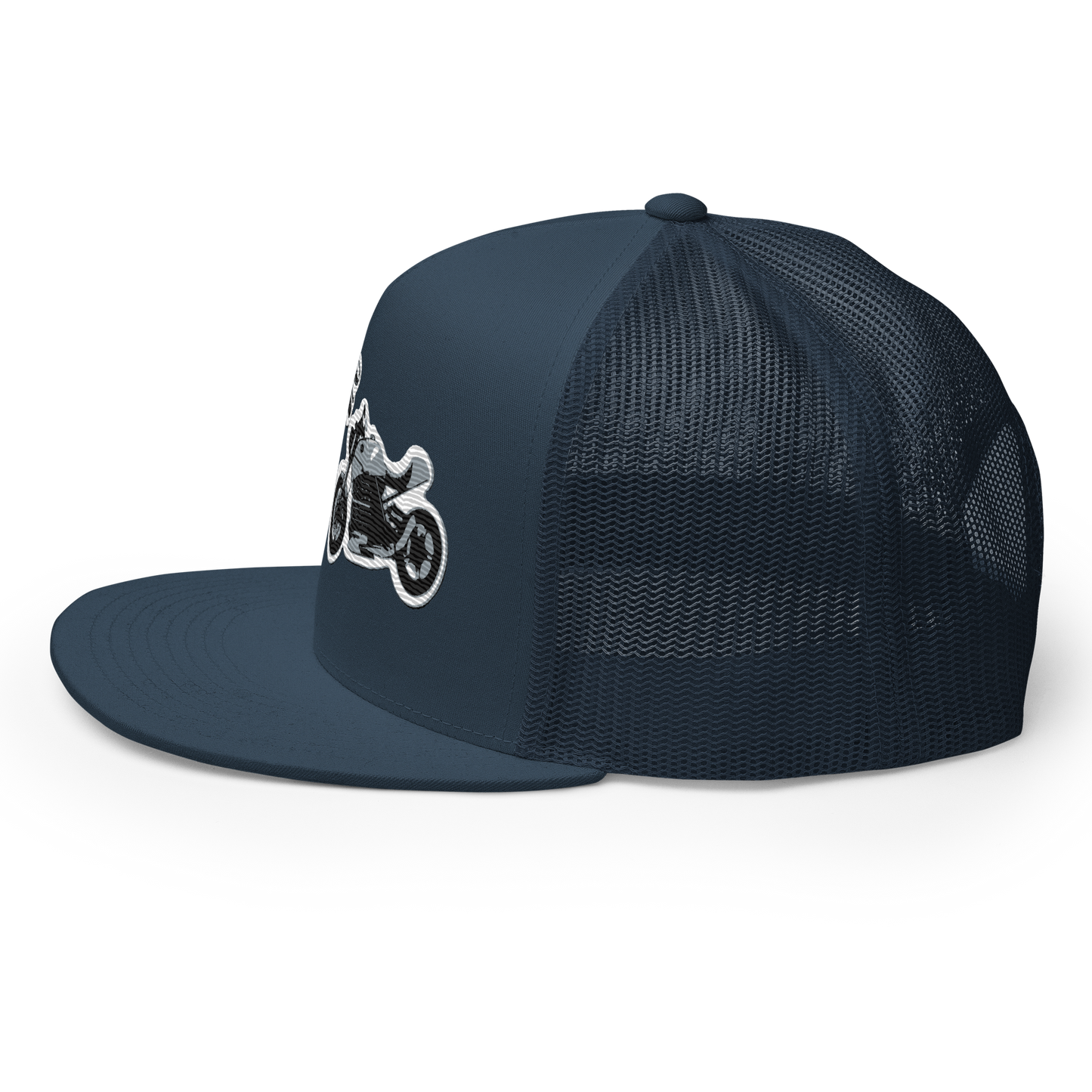 Gorra de camionero con diseño de motos