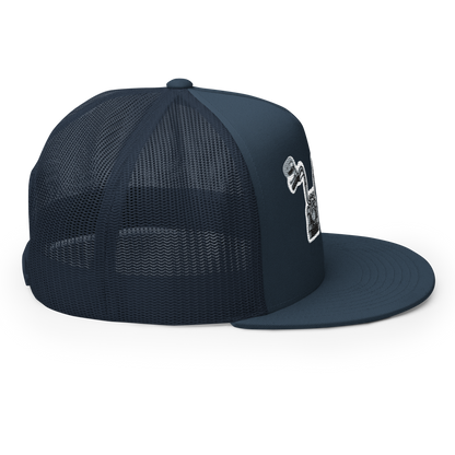 Gorra de camionero con diseño de motos