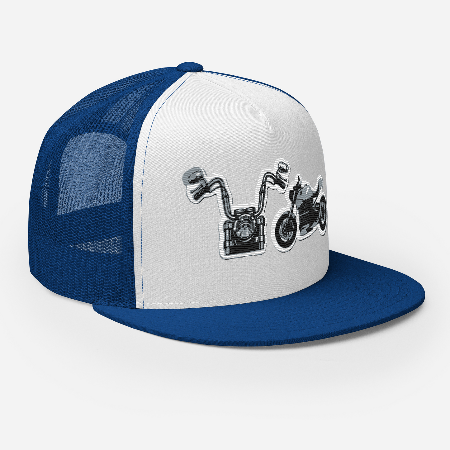 Gorra de camionero con diseño de motos