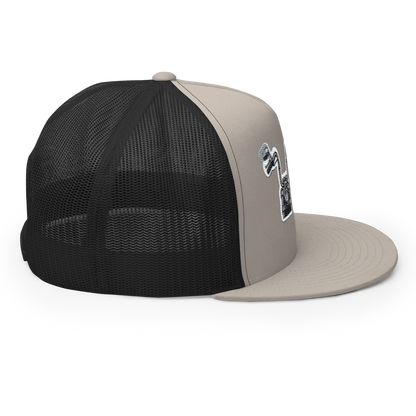 Gorra de camionero con diseño de motos