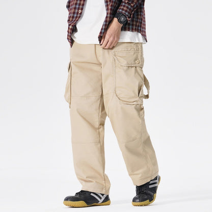 Pantalones casuales holgados retro para hombre