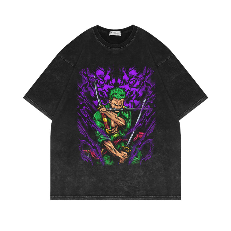 Camiseta de manga corta del rey pirata Luffy