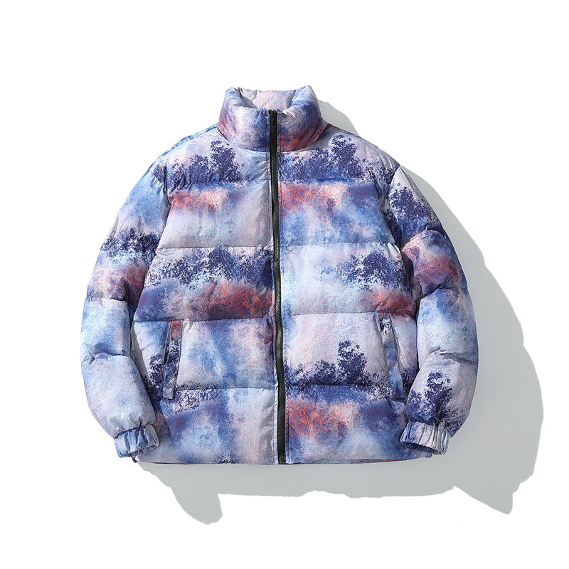 Not Nive Graffiti Print Cotton Coat