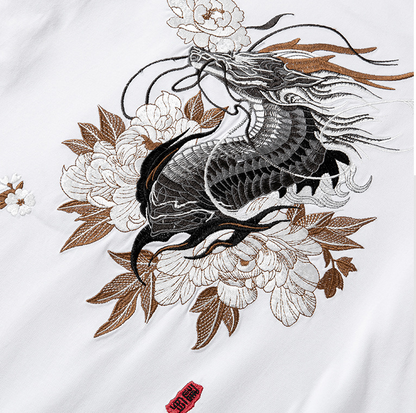 Dragon Embroidery Short Sleeve