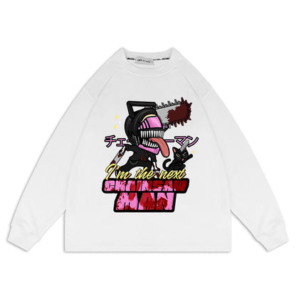 Chainsaw Man Anime Washed Old Sweater