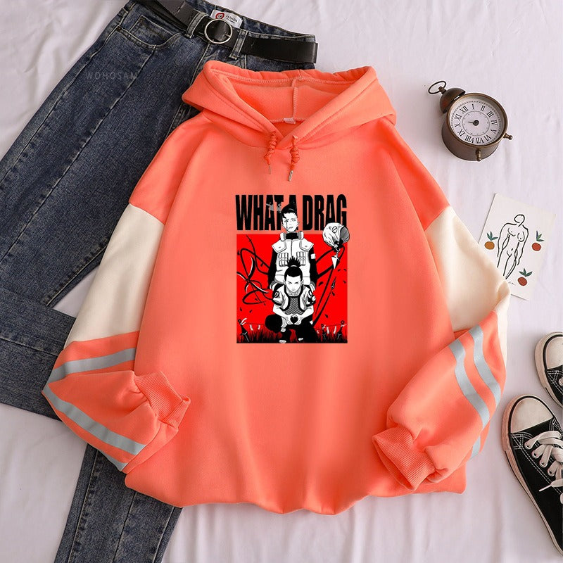 Sudadera holgada con capucha de Naruto Deer Maru