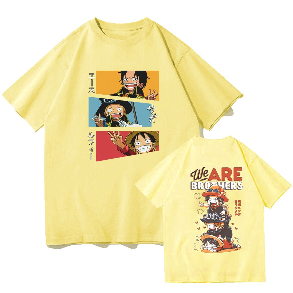 Sabo, Luffy and Ace. One Piece Short sleeved