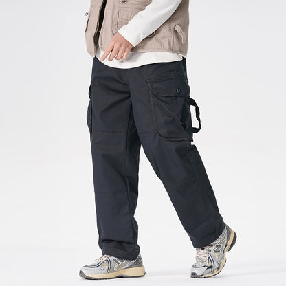 Pantalones casuales holgados retro para hombre