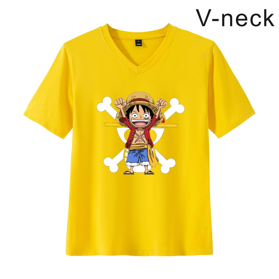 Pirate King Luffy Fourth Grade Printed T-shirt