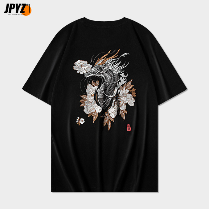 Dragon Embroidery Short Sleeve