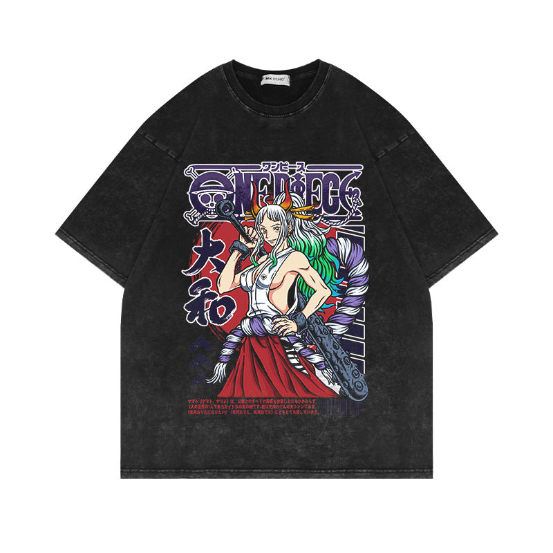 Camiseta de manga corta del rey pirata Luffy