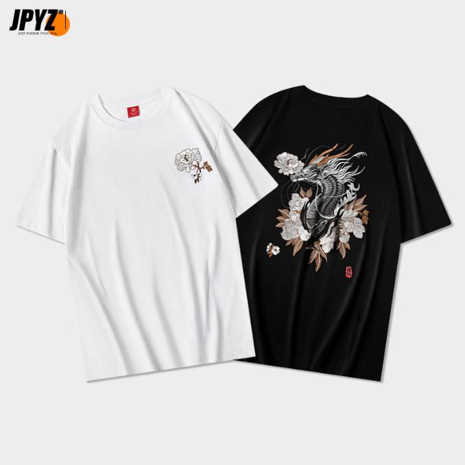 Dragon Embroidery Short Sleeve