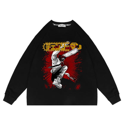 Chainsaw Man Anime Washed Old Sweater