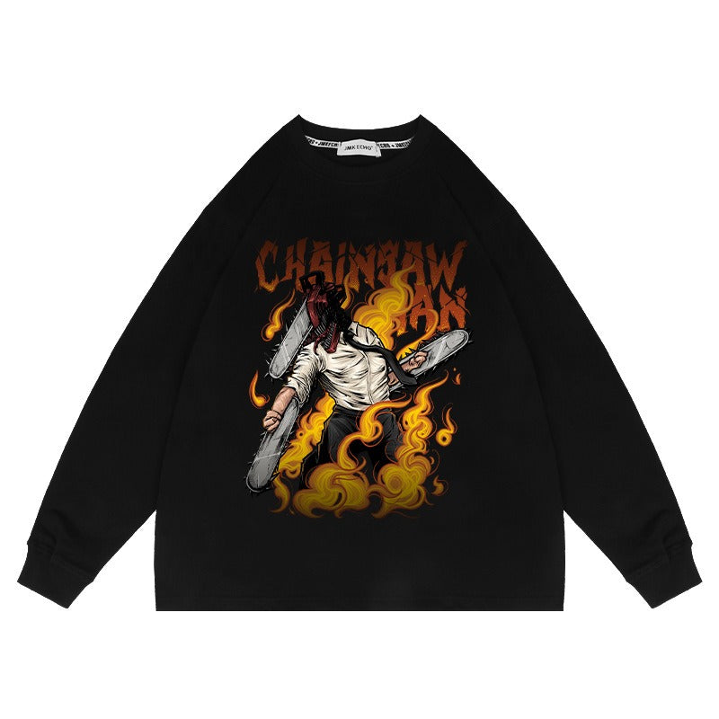 Chainsaw Man Anime Washed Old Sweater