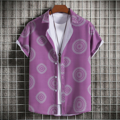 Camisa de manga corta estampada y ajustada