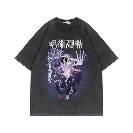 Anime Spell Return Battle High Street Oversize - SleekyStyleproduct_typeSleeky Style230 grams washed T-shirt 01SAnime Spell Return Battle High Street Oversize - SleekyStyleproduct_typeSleeky Style230 grams washed T-shirt 01SAnime Spell Return Battle High Street Oversize