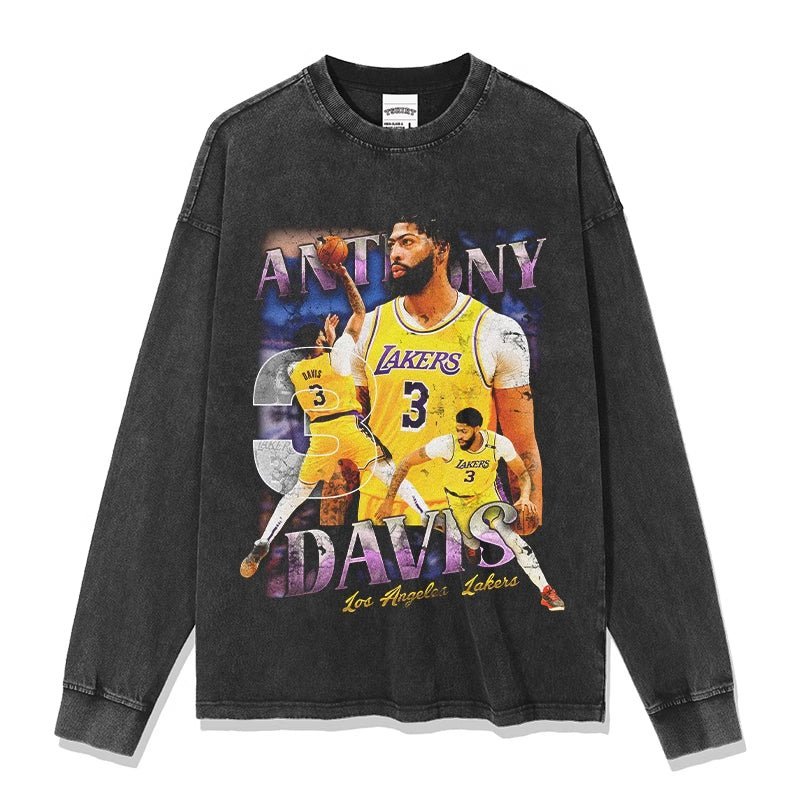 Anthony Davis Printed long And Short - Sleeved - SleekyStyleproduct_typeSleeky StyleWashed black long sleevesSAnthony Davis Printed long And Short - Sleeved - SleekyStyleproduct_typeSleeky StyleWashed black long sleevesSAnthony Davis Printed long And Short - Sleeved