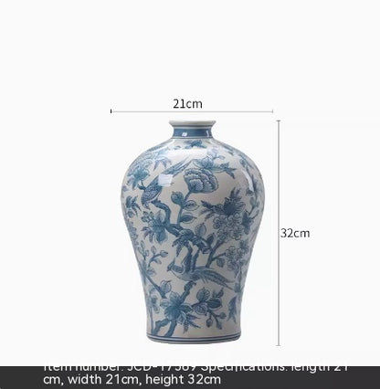 Middle Ancient Bottle Entrance Decoration Living Room Ceramics Flower Arrangement Pottery Pot