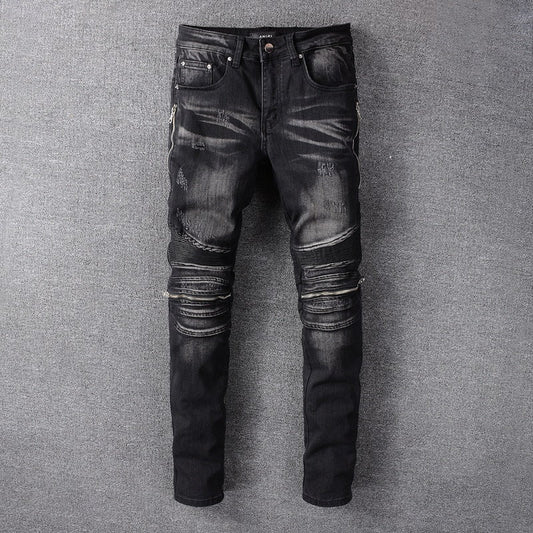 Black Motorcycle jeans - SleekyStyleproduct_typeSleeky StyleBlack31Black Motorcycle jeans