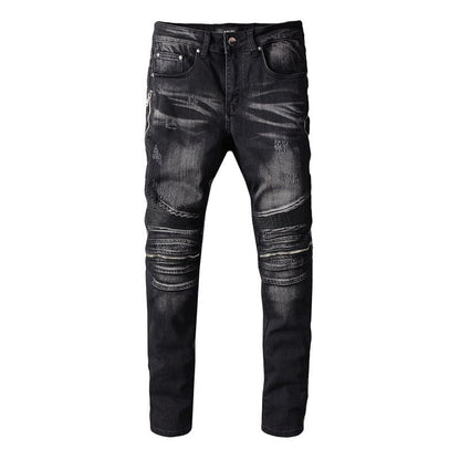 Black Motorcycle jeans - SleekyStyleproduct_typeSleeky StyleBlack31Black Motorcycle jeans