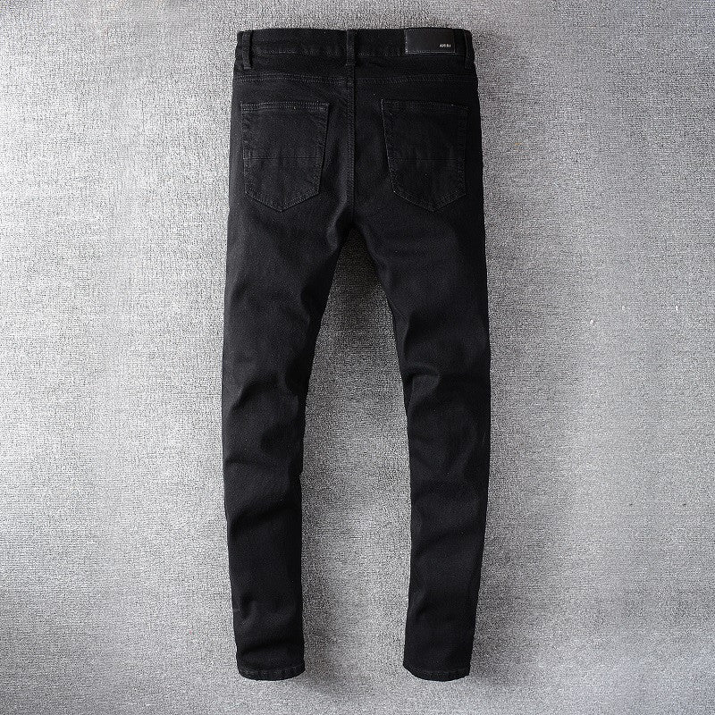 Black Ripped Patch Skinny - SleekyStyleproduct_typeSleeky StyleBlack40Black Ripped Patch Skinny