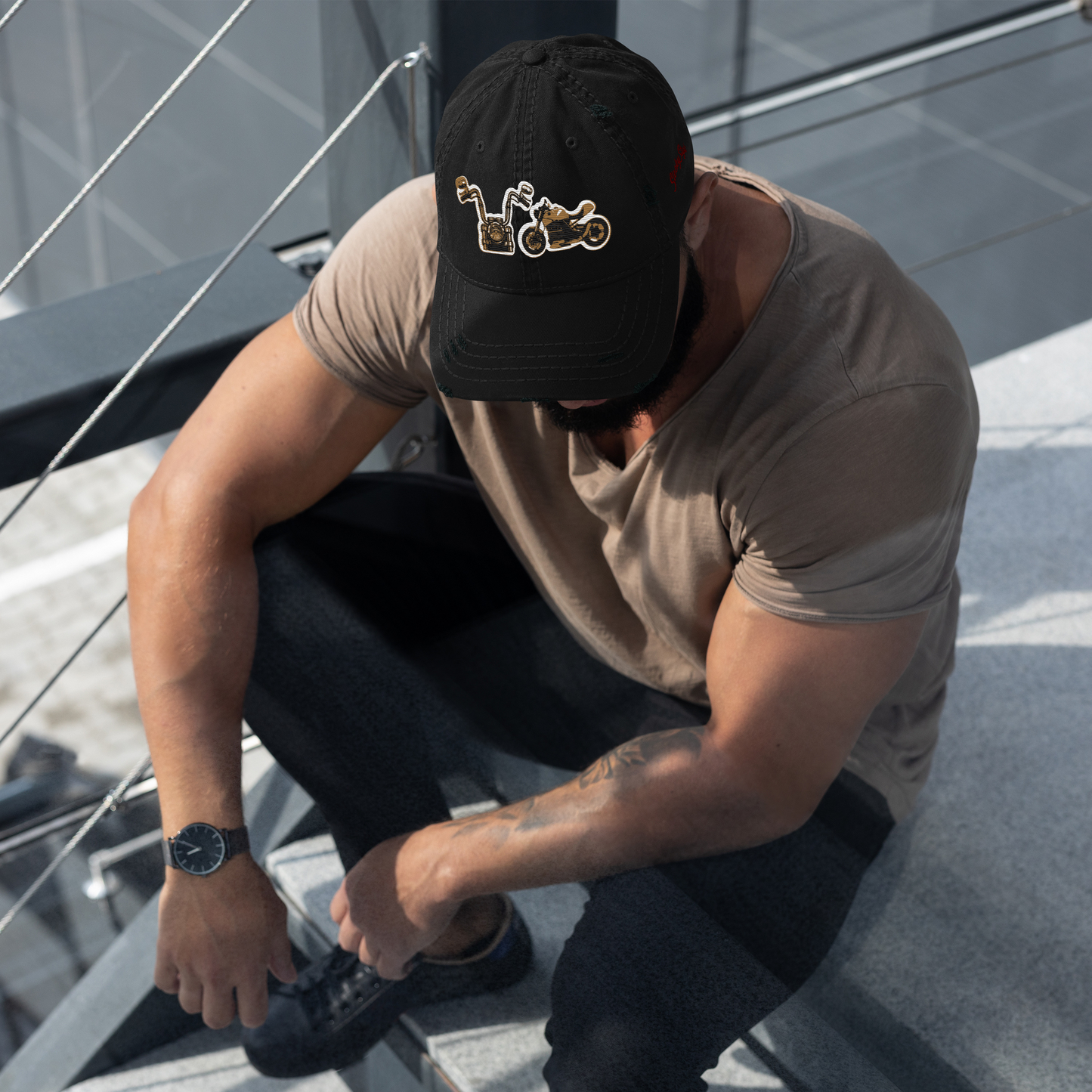 Gorra de papá con motos