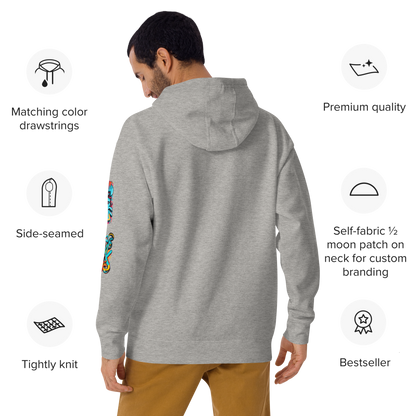 Sudadera unisex con capucha y estampado de grafiti