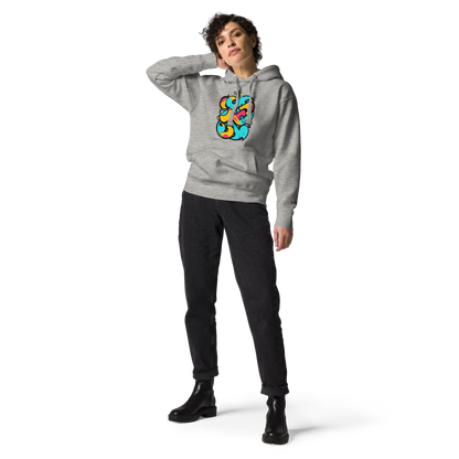 Color Clash Graffiti Hoodie