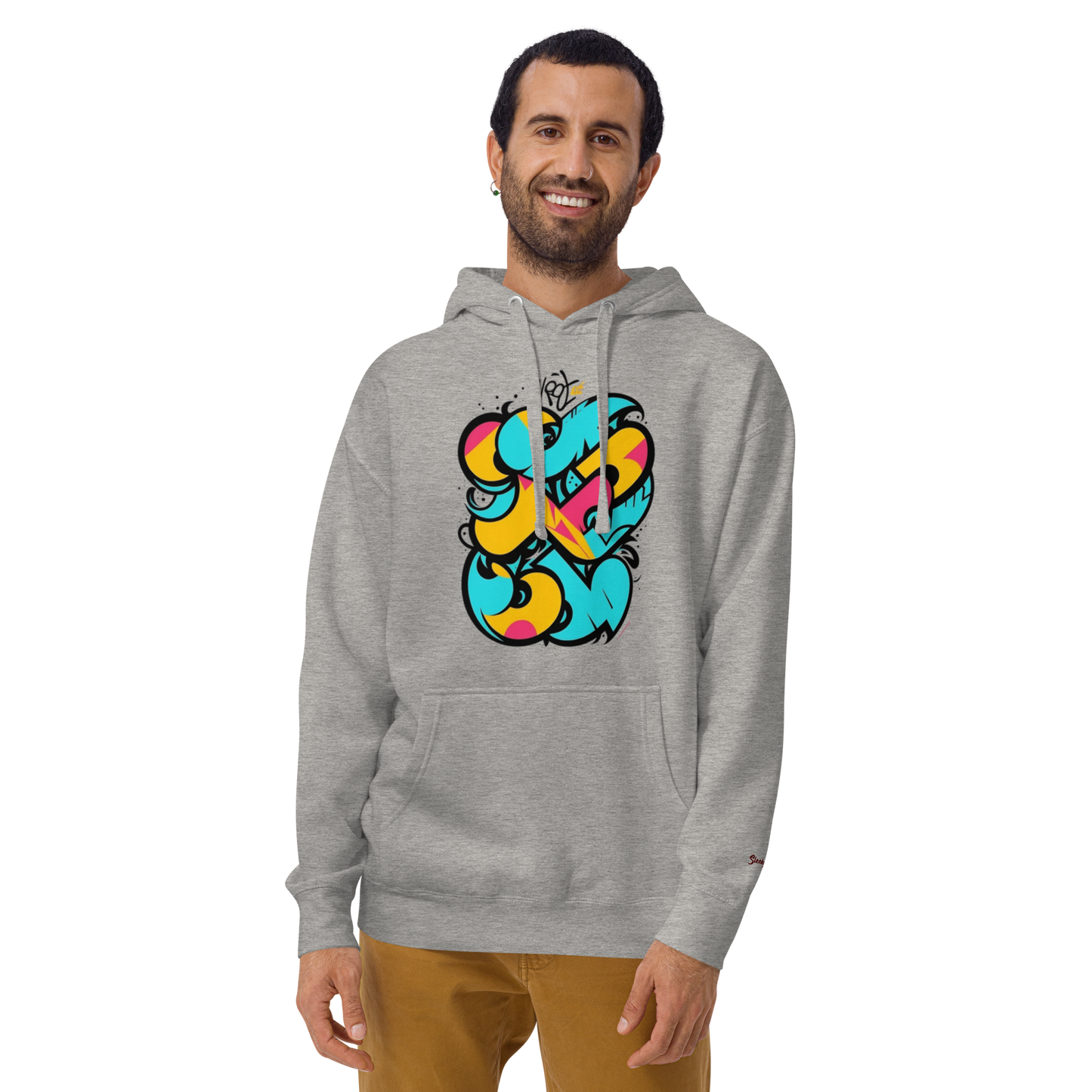 Color Clash Graffiti Hoodie