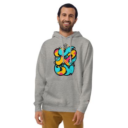 Color Clash Graffiti Hoodie