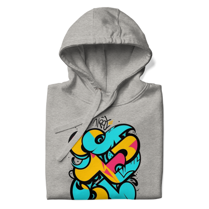 Color Clash Graffiti Hoodie